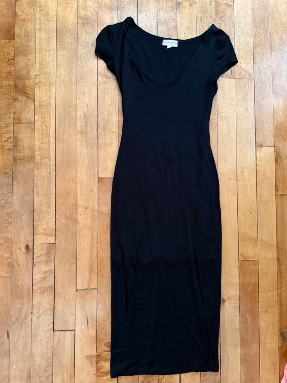 See You Monday Black Scoop Neck Maxi Dress